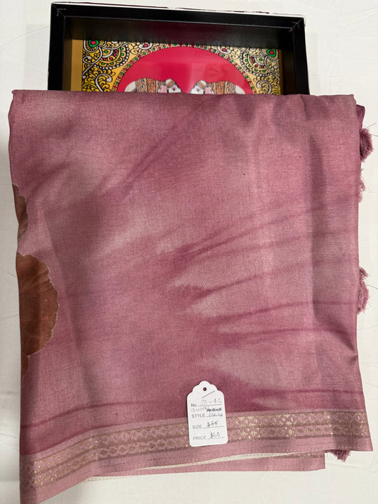 Fancy chanderi silk saree in pink