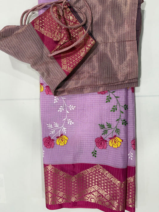 Kota silk saree in pink