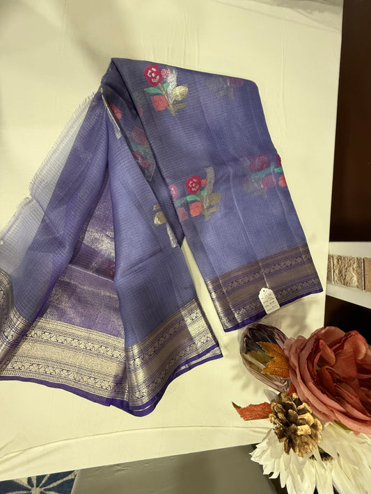 Kota silk saree in lavender