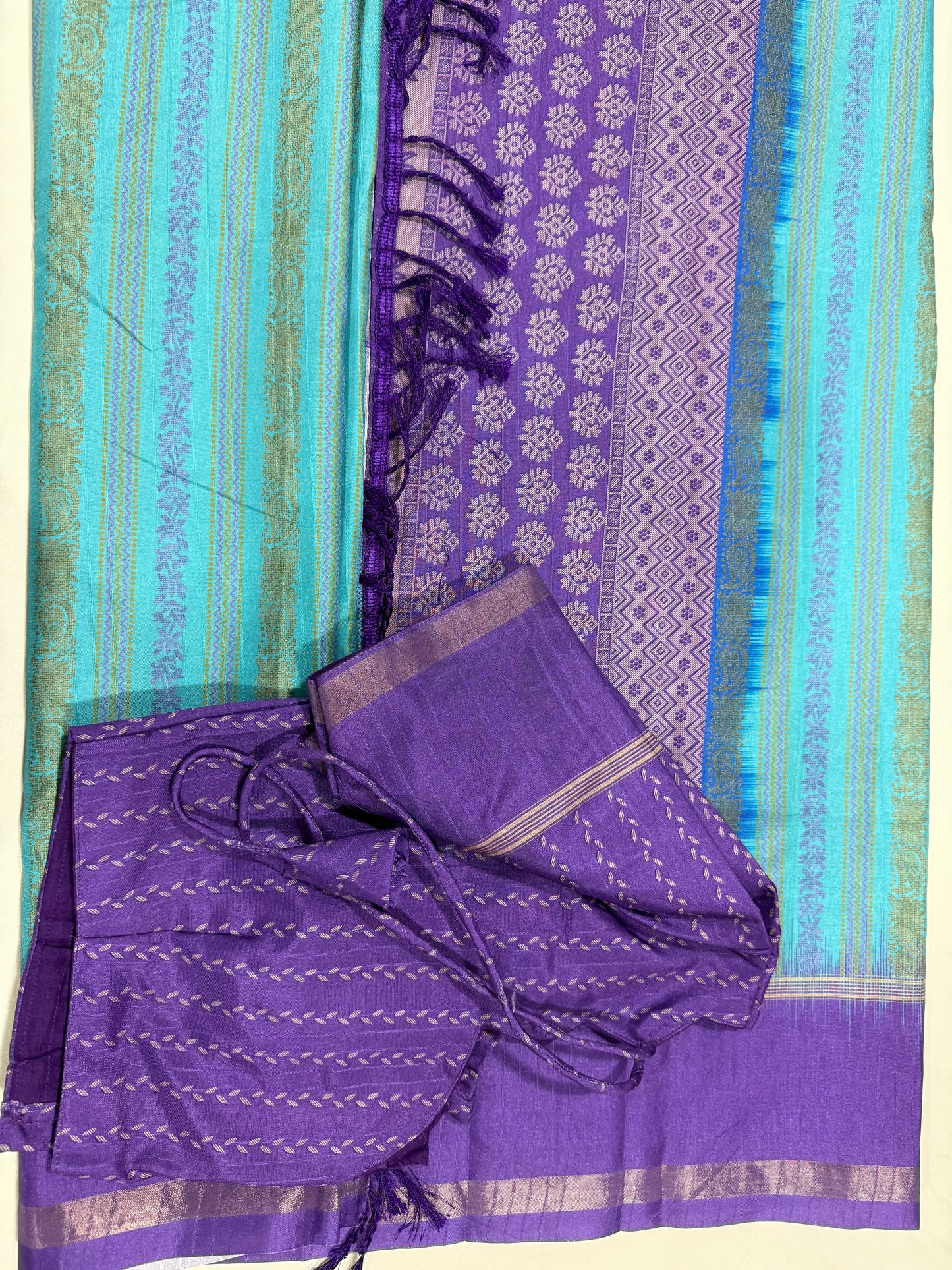 Soft silk saree in green