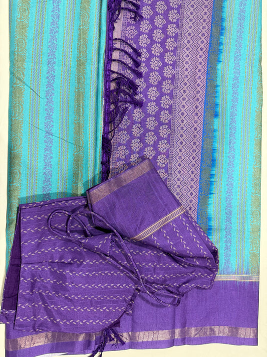 Soft silk saree in green