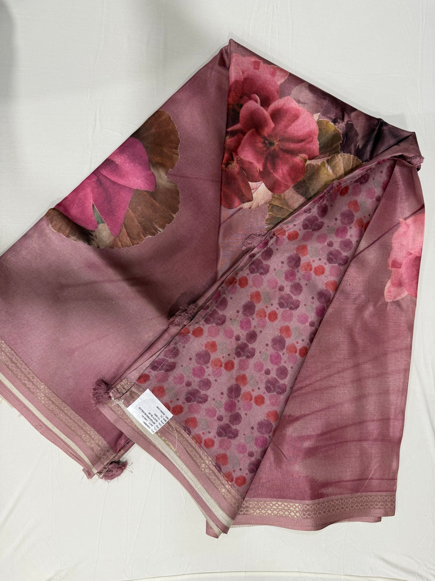 Fancy chanderi silk saree in pink