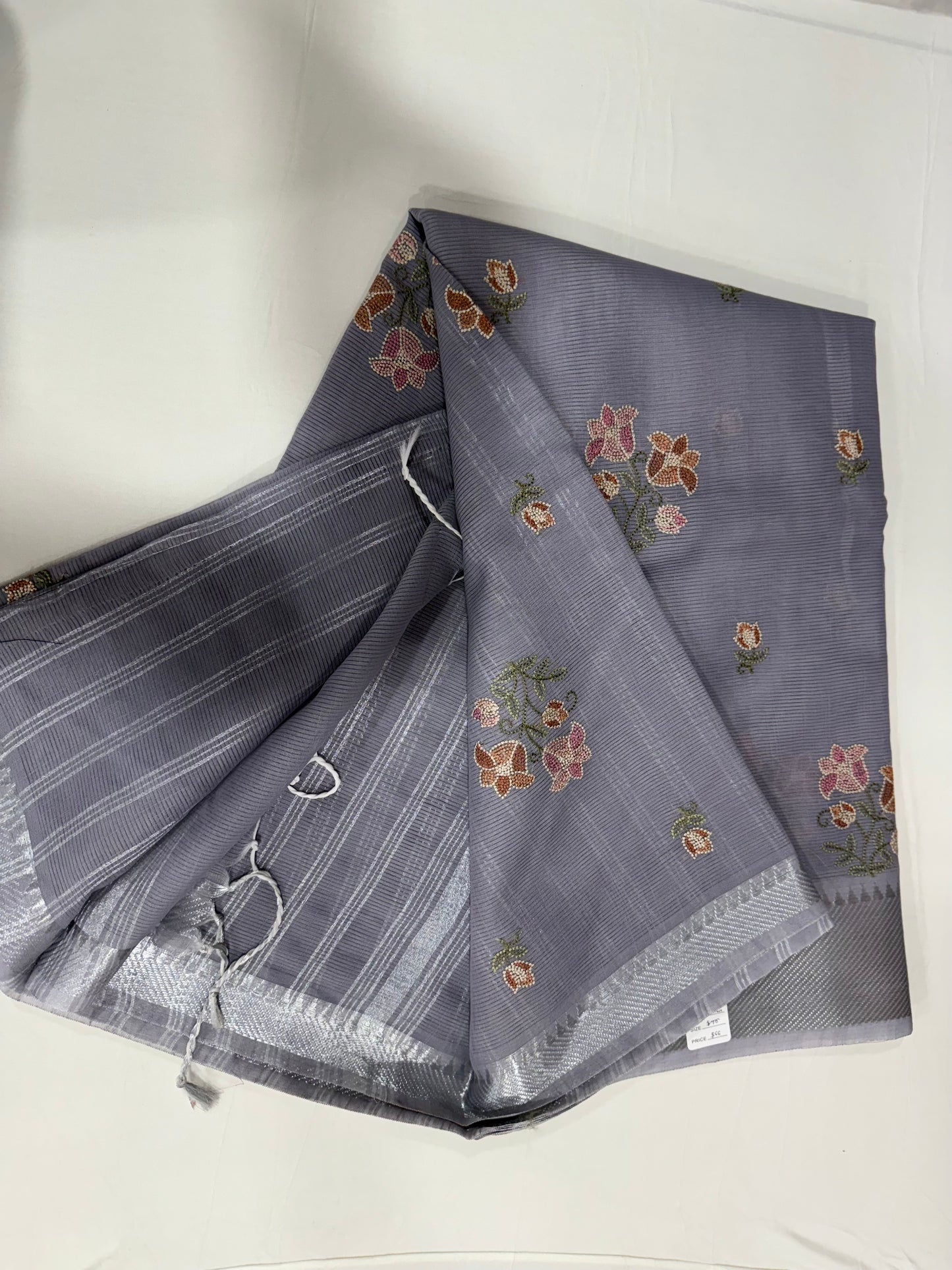 Kota linen saree in grey