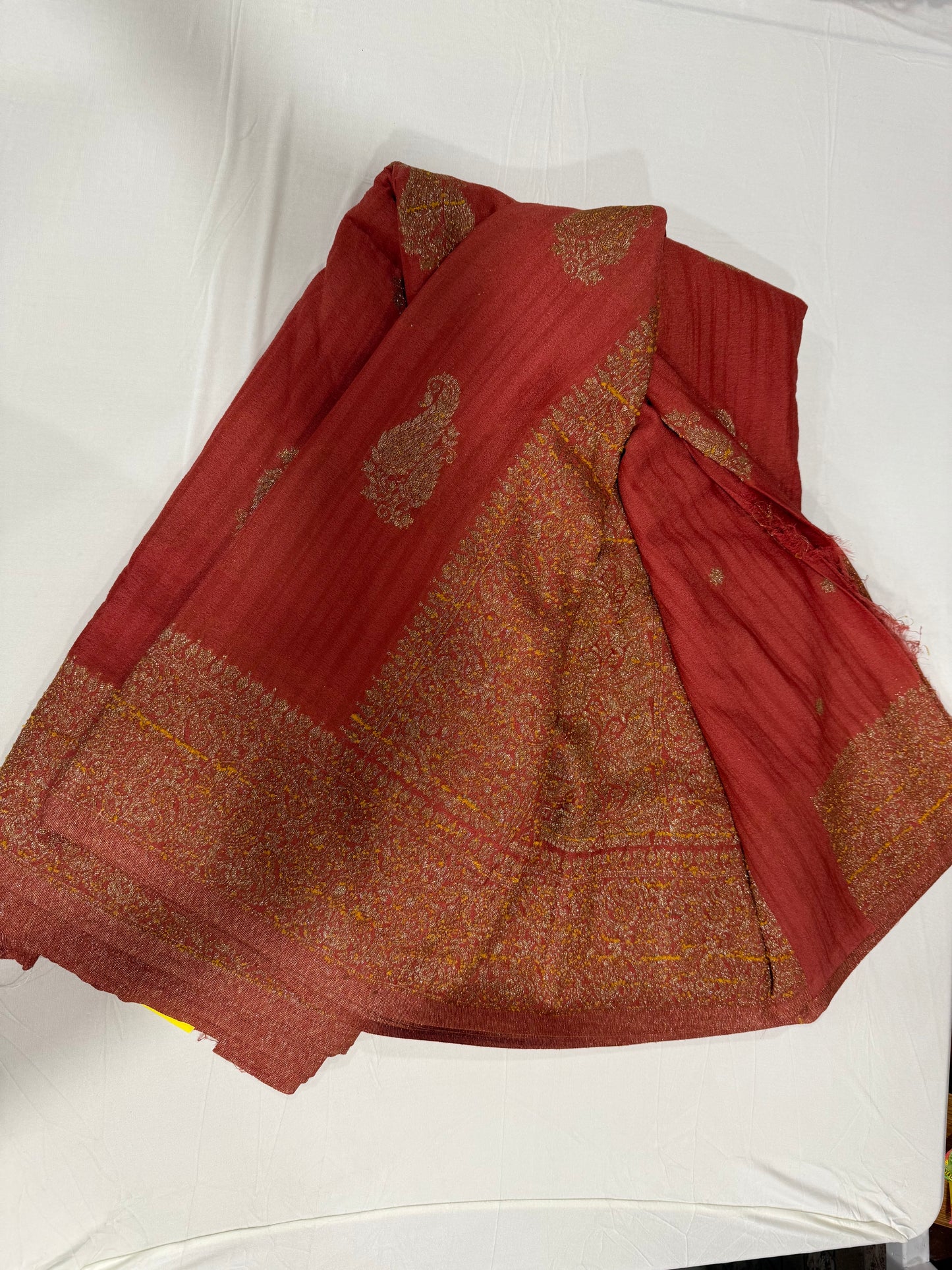 Pure georgette silk saree peachish orange