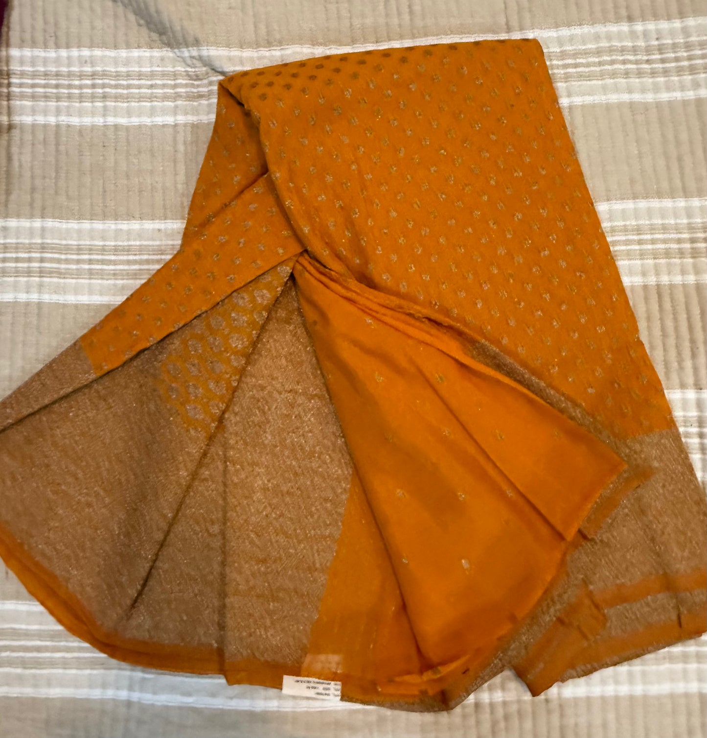 Pure georgette silk saree in yellow