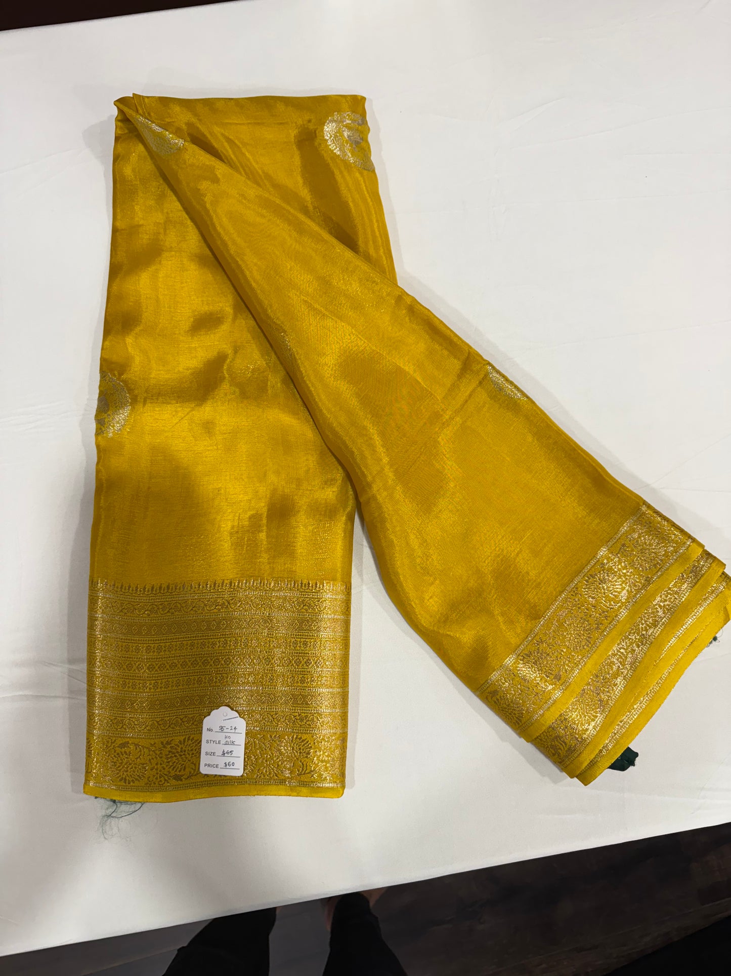 HO silk in yellow and green
