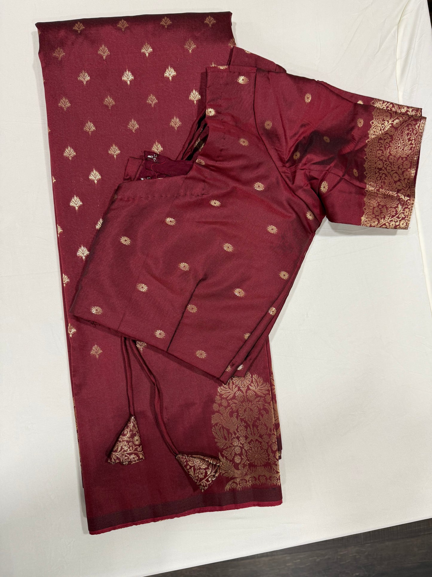 Sold out - Soft silk saree in brown