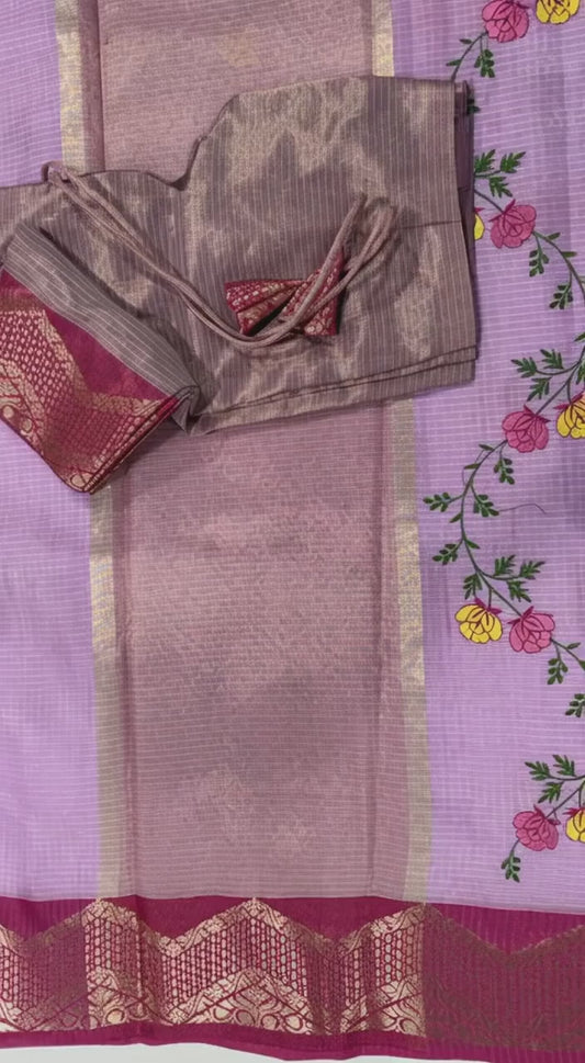 Kota silk saree in pink